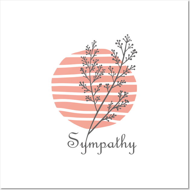 Sympathy Hand Drawn Minimal, inspirational meanings Wall Art by TargetedInspire